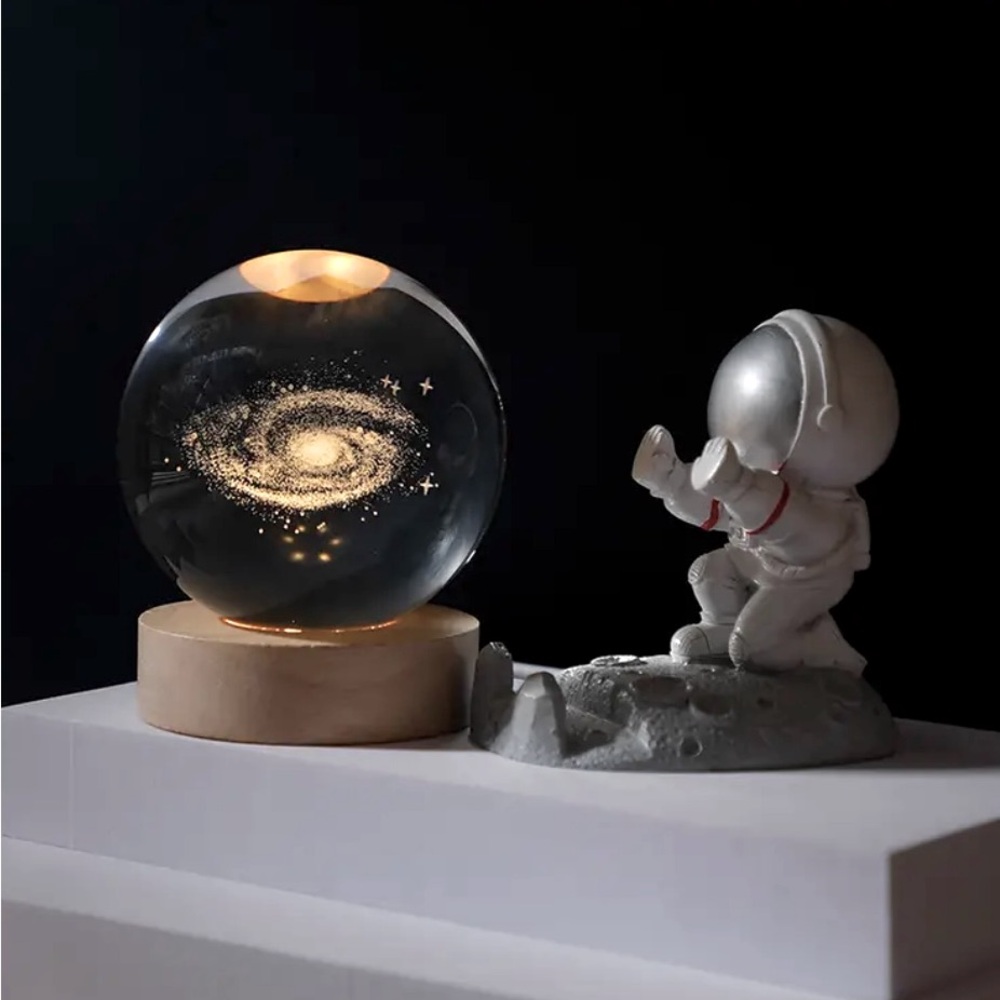 LIGHT LED LIGHT GLASS GLOBE MILKY WAY,SOLAR SYSTEM,WALK UNDER THE STARS, SATURN